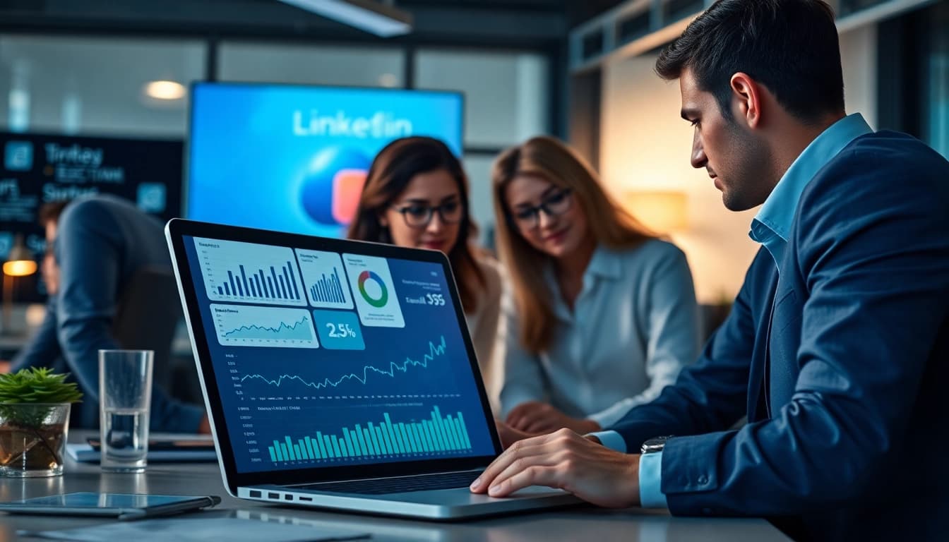 Utilize linkedin lead scraping software for effective data analytics in a modern workspace.