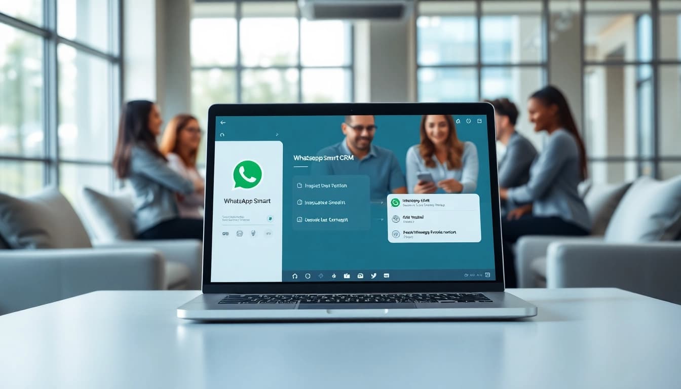 Optimize customer engagement with WhatsApp Smart CRM in a modern business setting.