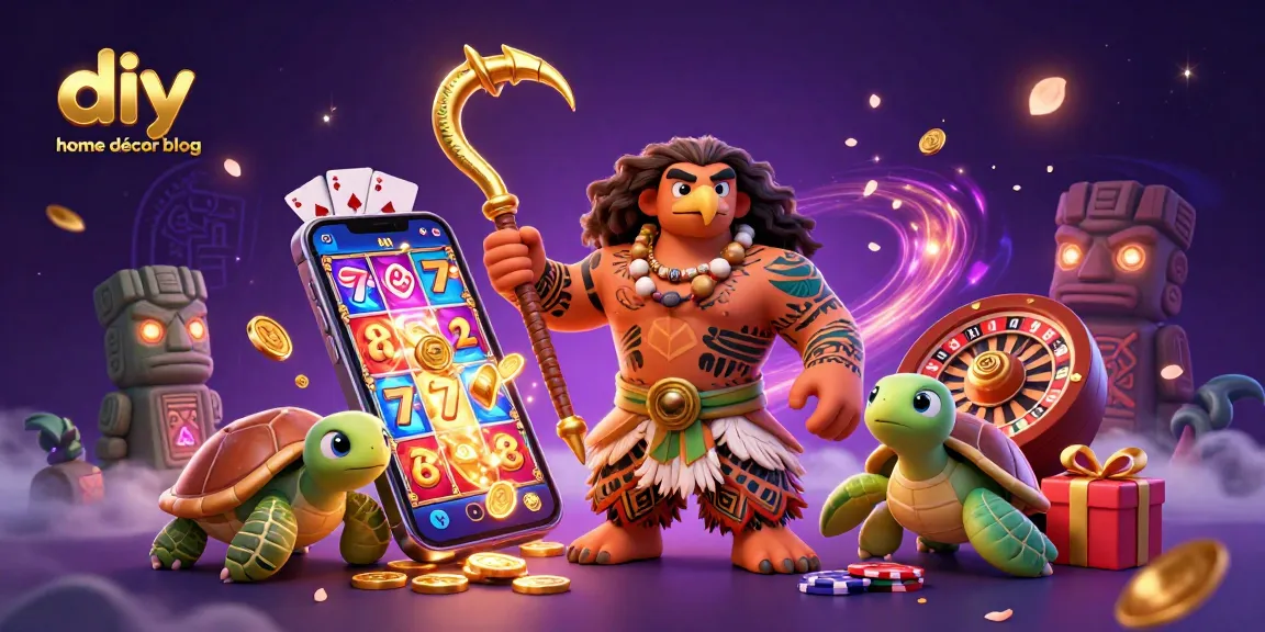 Win on the diy home décor blog with vibrant casino characters and dynamic gaming elements.