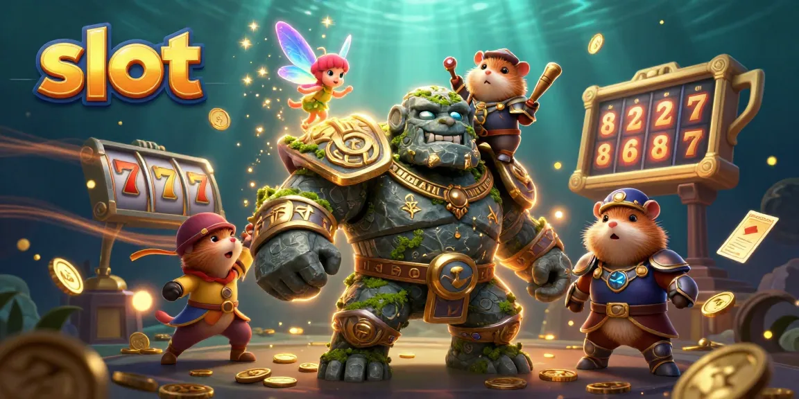 Slot mesin berputar dengan pahlawan hamsters dan peri sihir di dunia kasino yang megah.