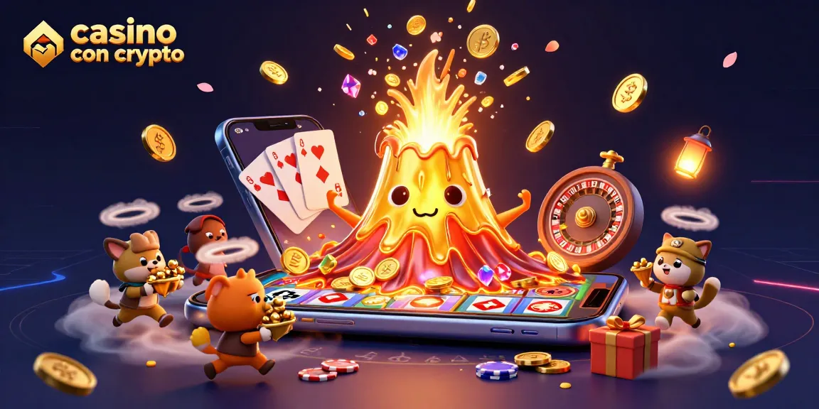 Gioca nei casino con crypto e scopri l'eruzione di un vulcano dorato che sprigiona tesori e divertimento.