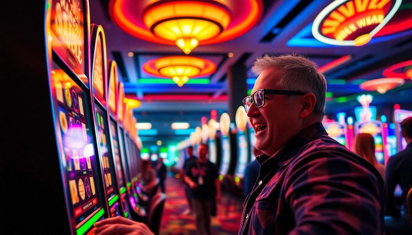 Rasakan keseruan bermain pakde4d slot dengan mesin slot yang berwarna-warni dan suasana kasino yang hidup.