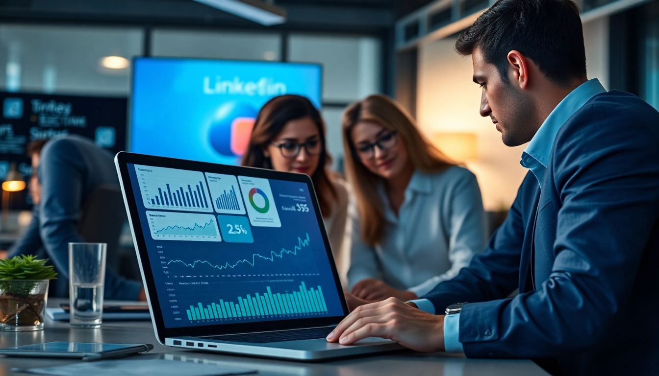 Utilize linkedin lead scraping software for effective data analytics in a modern workspace.
