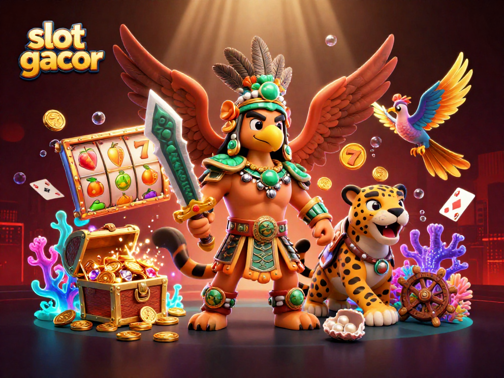 Spin and win with slot gacor featuring vibrant characters and dynamic casino elements.