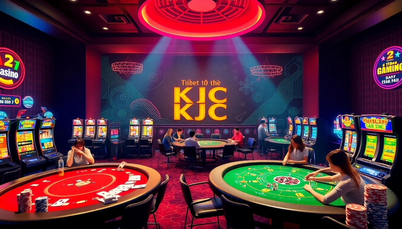 KJC AC 3 immersive casino experience with thrilling tables, dice, and slot machines.