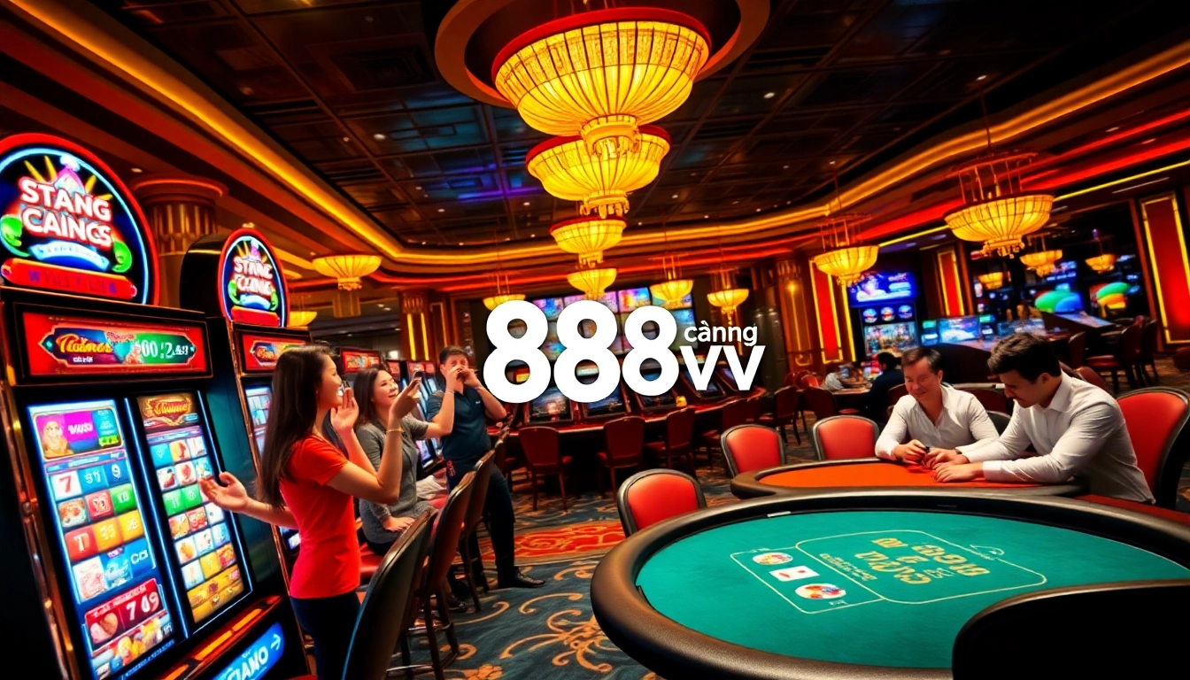 Experience the excitement of winning at trang chủ 88vv with vibrant casino tables and slot machines.