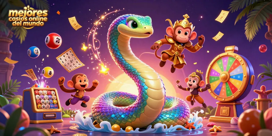 Disfruta de la diversión en los mejores casinos online del mundo con esta vibrante ilustración 3D.