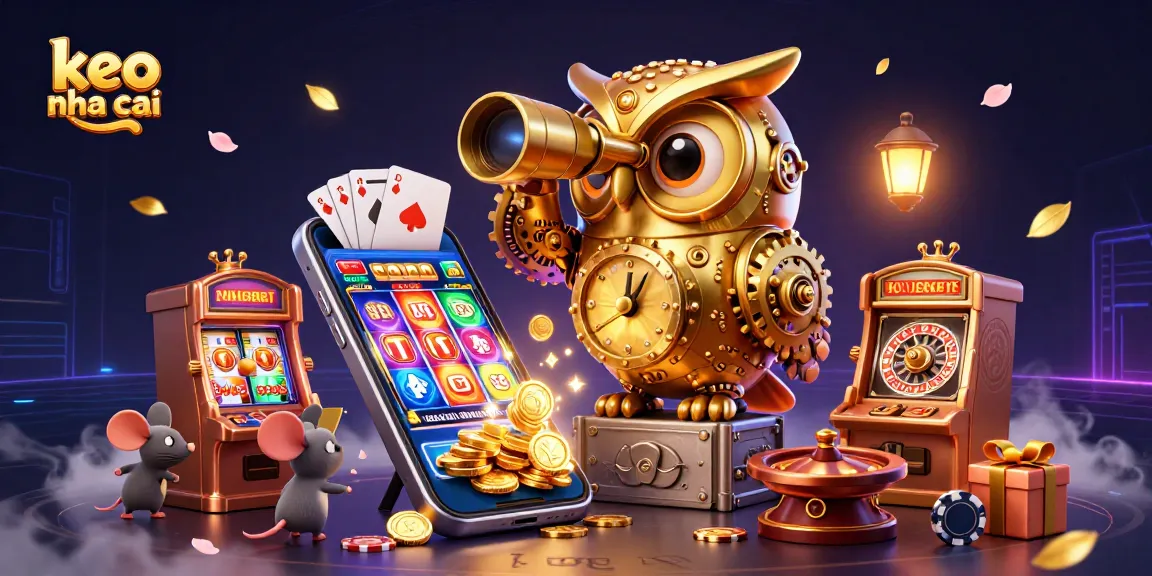Experience the thrilling keo nha cai action while the golden owl oversees the joyful casino floor
