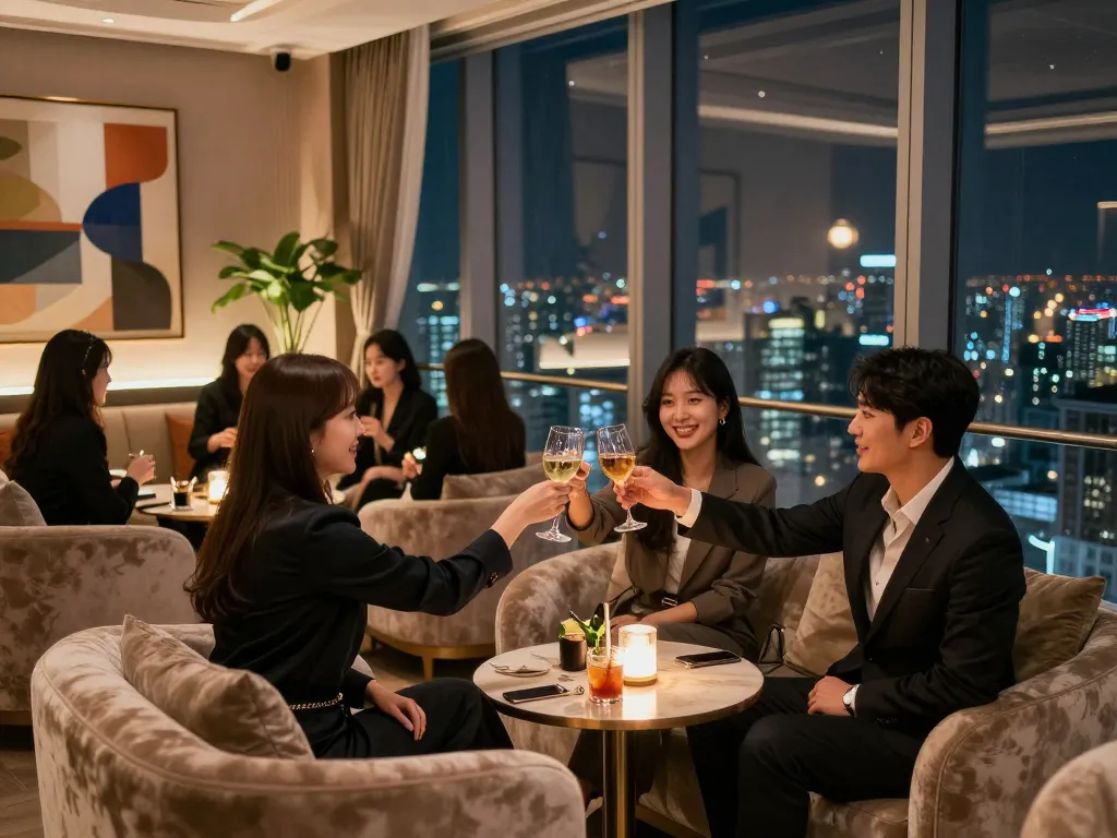 Experience upscale nightlife at 강남쩜오 with elegant ambiance and luxury.