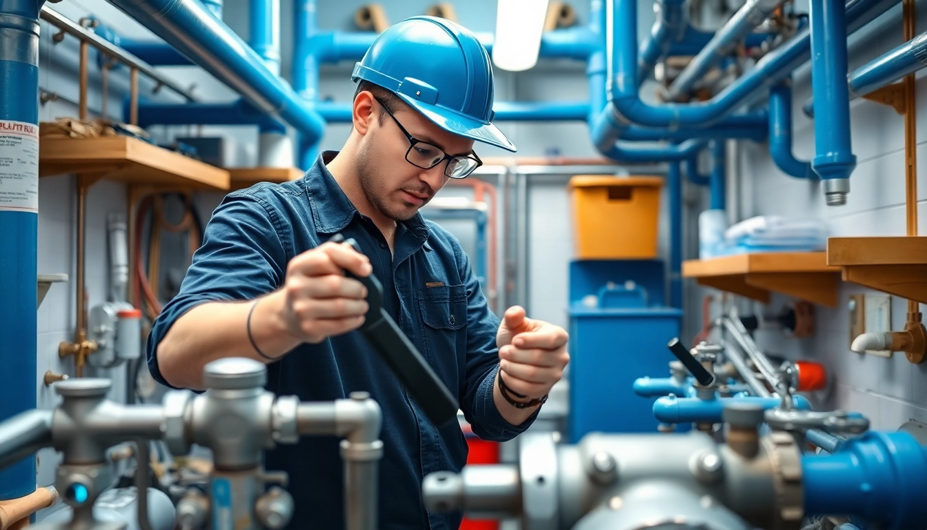 Person mastering plumbing skills during a plumbing apprenticeship training session.