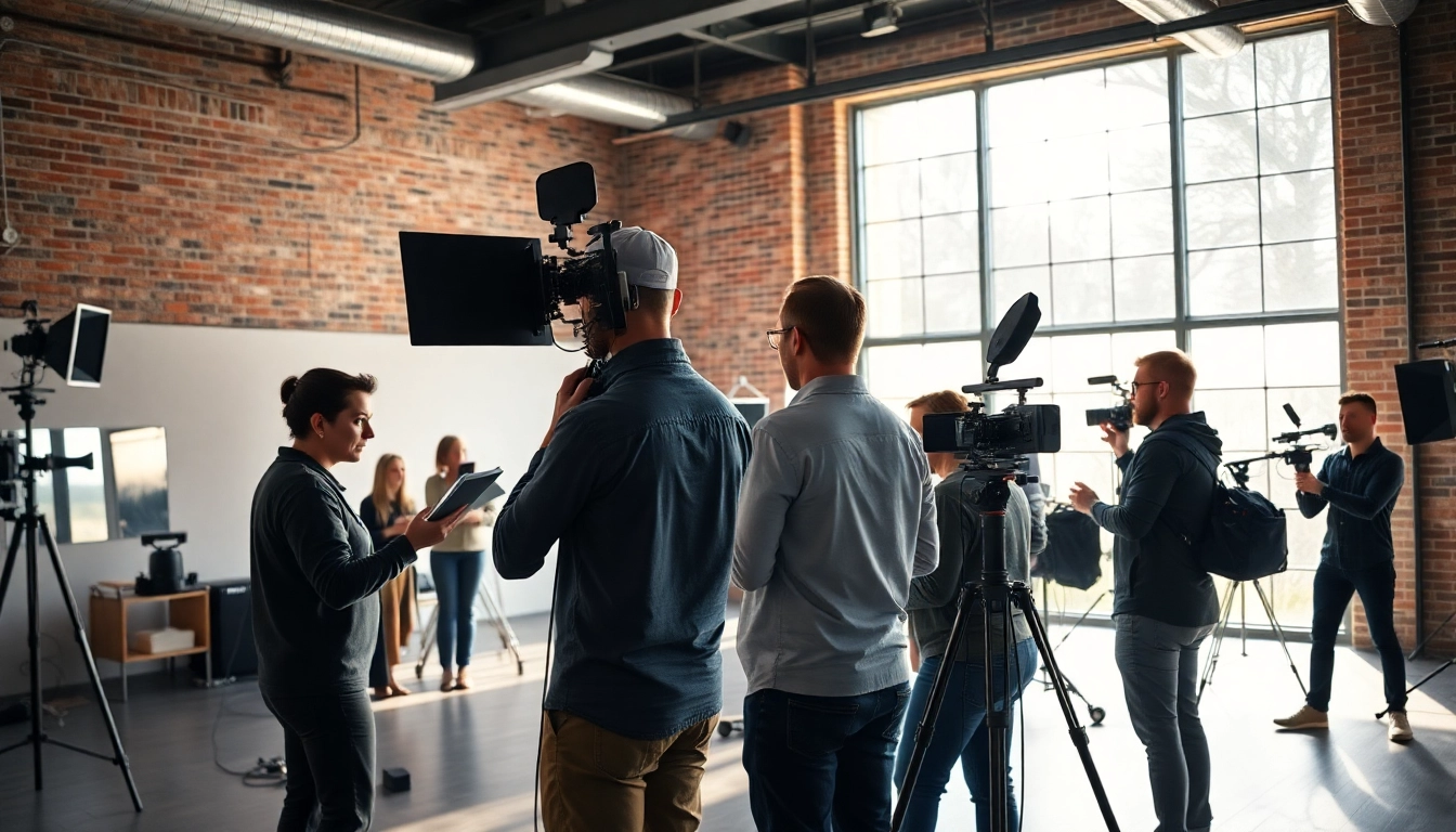 Creating captivating video production edmonton with a dynamic team in action.