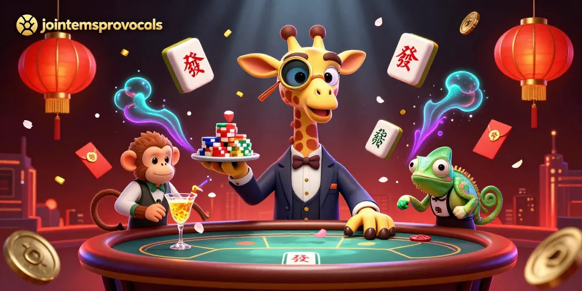 Menangkan hadiah menarik di jointemsprotocols dengan simbol keberuntungan dan suasana kasino yang glamor.