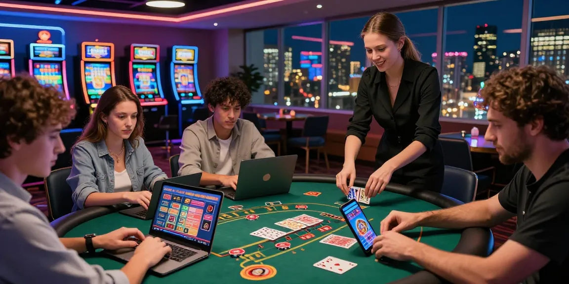 Players enjoying online casinos that accept credit cards with vibrant games and engaging atmosphere.