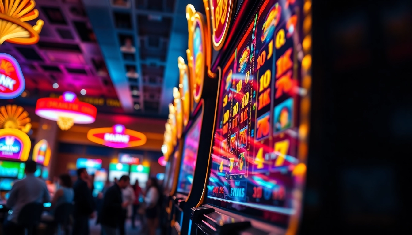 Memenangkan bandar slot dengan peluang tinggi dalam suasana kasino yang cerah.