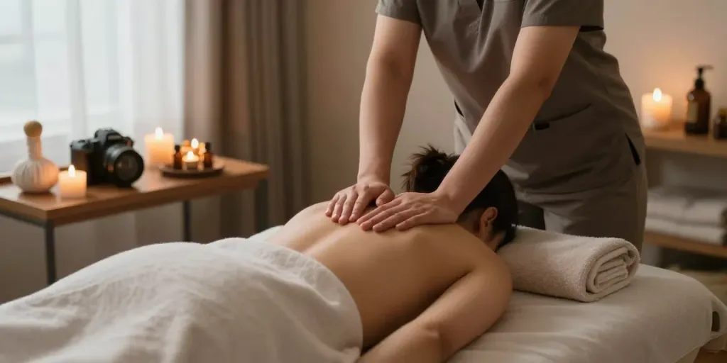 Enjoy a professional 당산출장마사지 in a calming home setting with soothing ambiance and aromatic elements.