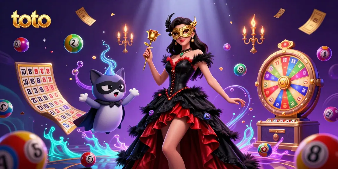 Engage in thrilling toto lottery excitement with vibrant balls and golden elements in a rich casino scene.