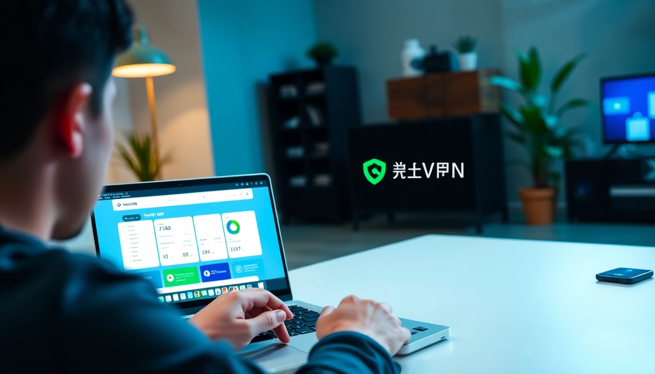 体验快连官网界面，展现现代工作空间中的无缝 VPN 连接。