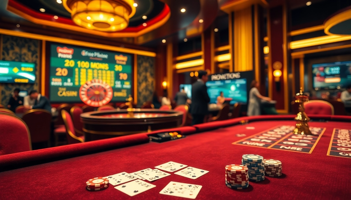 Engaging casino scene featuring 상품권카드 deals at a poker table.