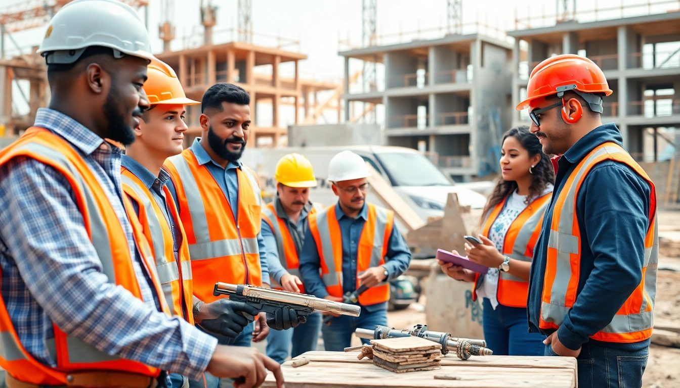 Contractor apprenticeship program showcasing diverse trainees actively learning from an experienced mentor.