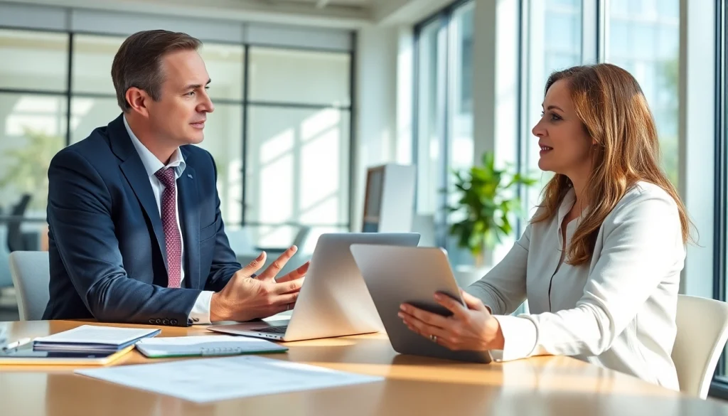 신용카드 현금화를 위한 금융 상담 중인 전문가와 고객의 모습