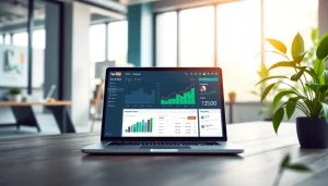 Engaging digital marketing setup highlighting the youtube smm panel interface on a laptop.