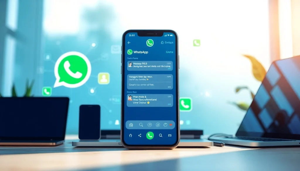 Engage with ultramsg through a professional WhatsApp messaging interface featuring chatbots.