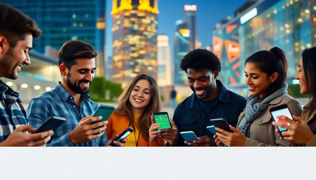 People engaging with best sports betting sites India on mobile devices in an urban setting.