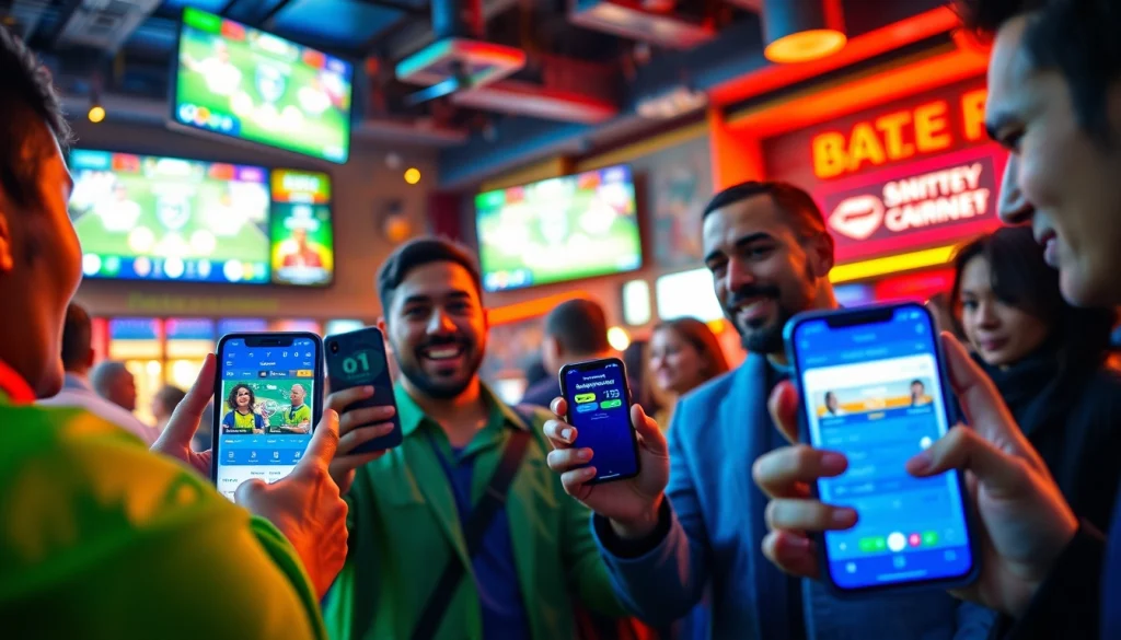 Engaged individuals exploring the best sports betting sites India on their smartphones.