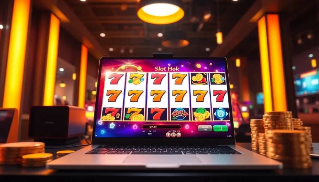 Experience the thrill of slot hoki with vibrant graphics and exciting gaming elements in a modern online casino setup.