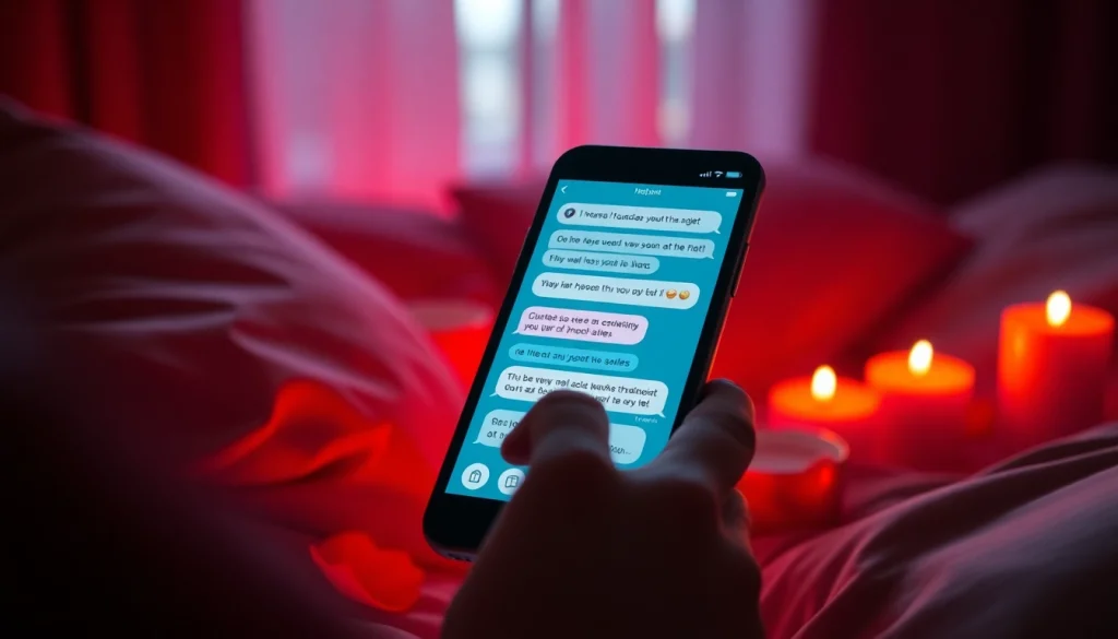 Engaging in ai sexting via a modern smartphone in a cozy lighting atmosphere.
