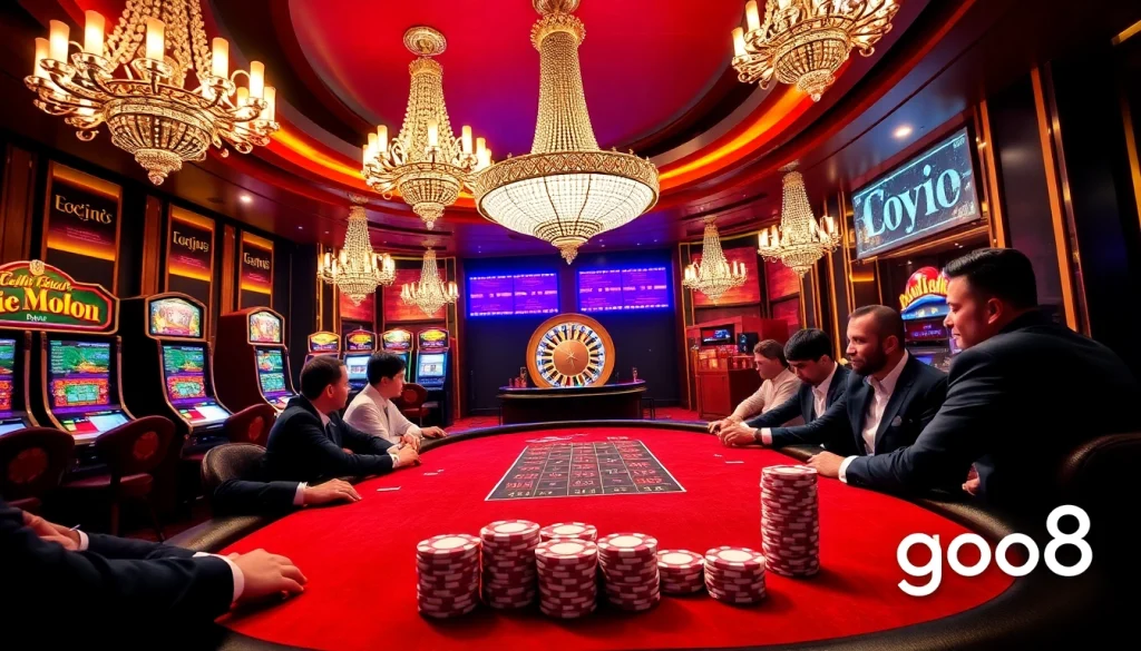Experience the thrill of gambling at go8 casino, featuring vibrant slot machines and engaging poker gameplay.