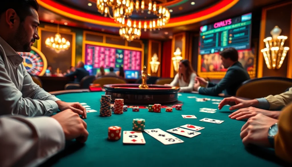 Experience thrilling poker action at https://thabet.vegas/, showcasing vibrant gaming elements.