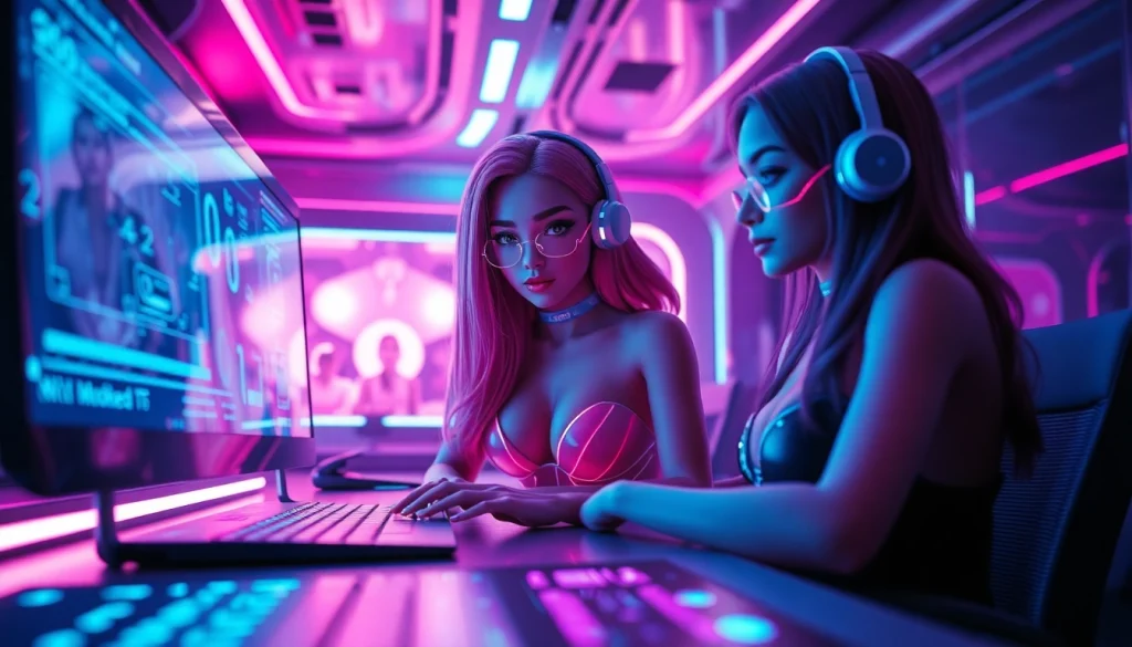 Immersive nsfw character AI chat environment with customizable avatars and sleek interface.