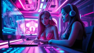 Immersive nsfw character AI chat environment with customizable avatars and sleek interface.