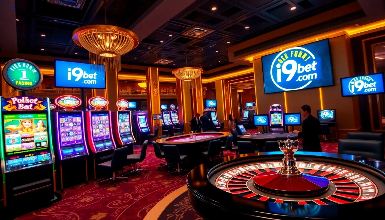 Exciting game action at i9bet com, showcasing luxury casino visuals and gaming interfaces.