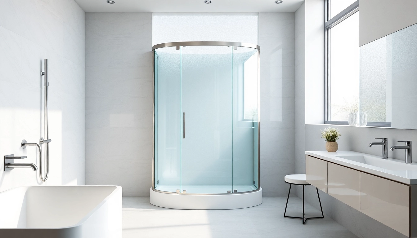 Duschkabine 100x100 im modernen Badezimmer mit eleganter Einrichtung und natürlichem Licht.