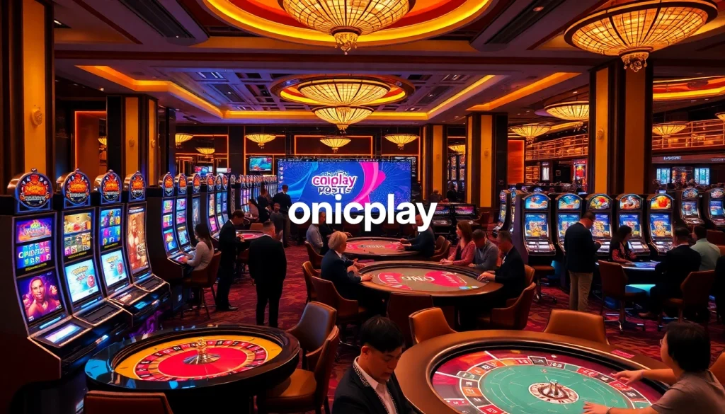Experience thrilling gaming action at onicplay's luxurious online casino.