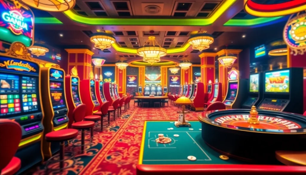 Rasakan sensasi slot deposit pulsa tanpa potongan dengan visual kasino yang berwarna-warni.