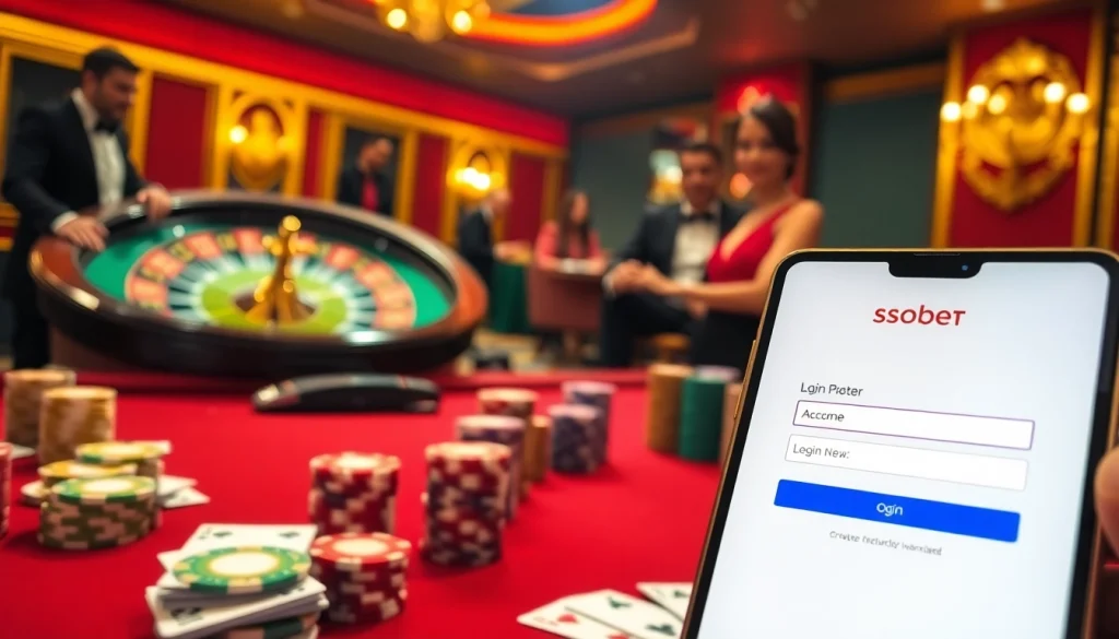 Engage with sbobet login via a sleek online betting interface at a luxurious casino.