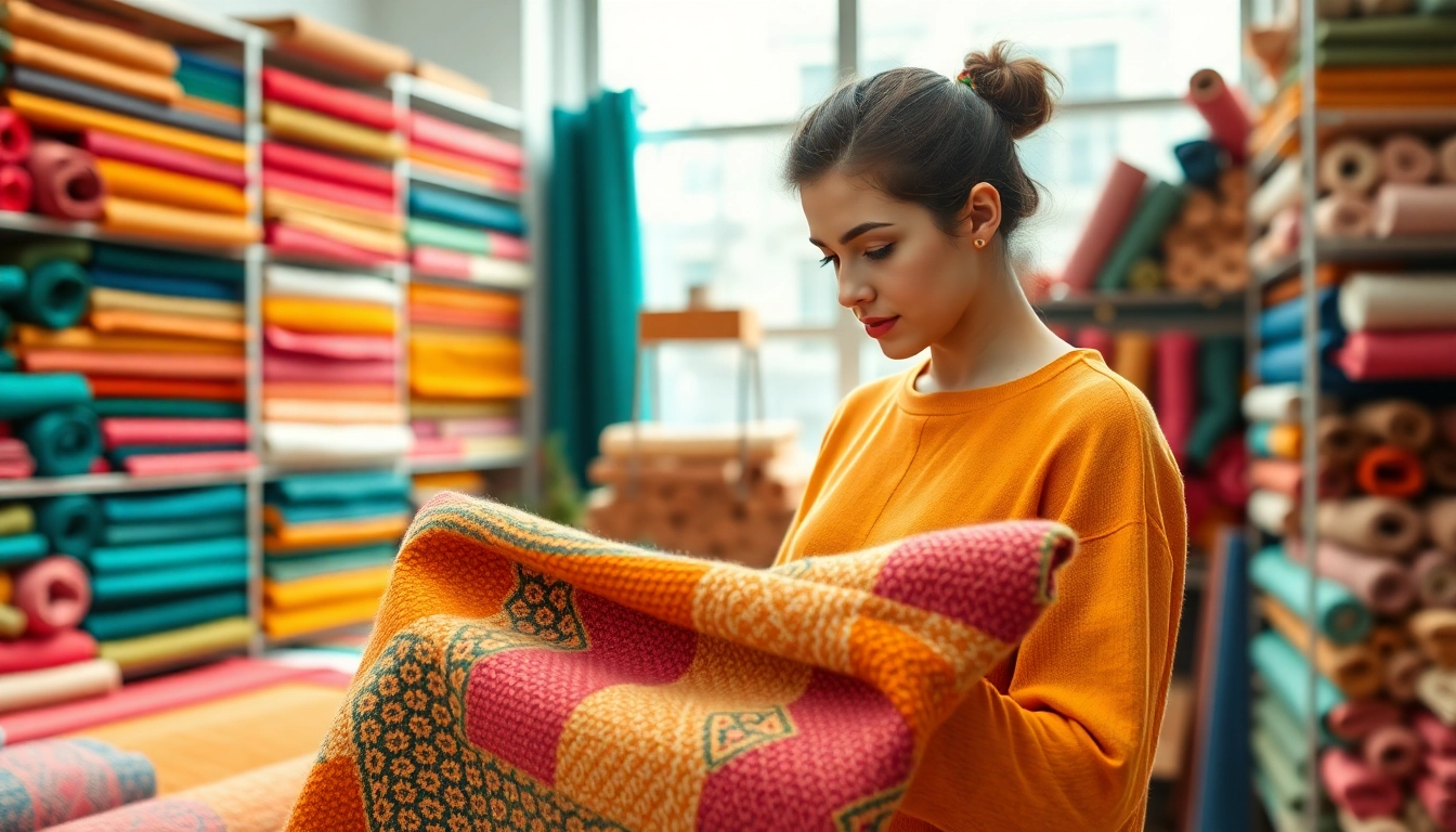 Creëer unieke ontwerpen met kleurrijke boucle stof in een modeatelier.
