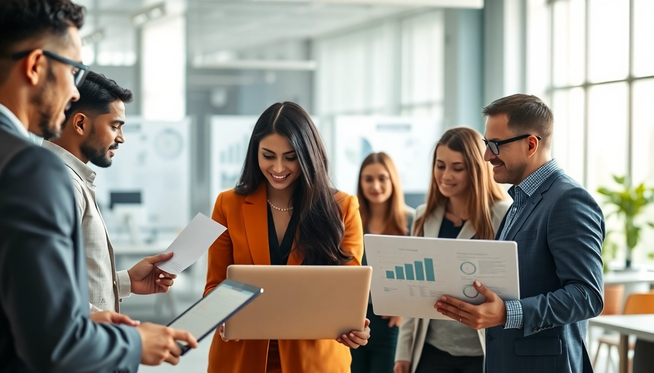 Hire reps by industry through professional sales strategies in a modern office setting.