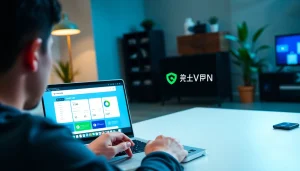 体验快连官网界面，展现现代工作空间中的无缝 VPN 连接。