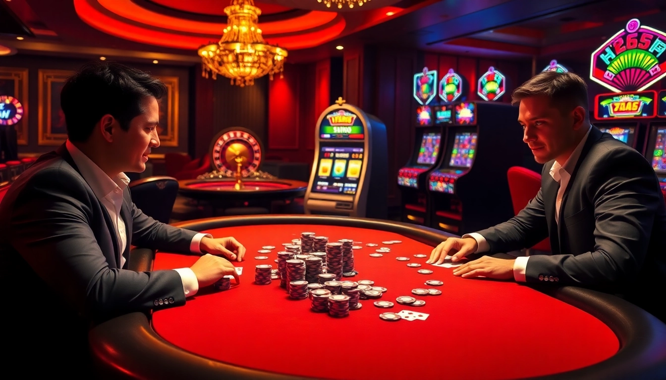 Vivez l'excitation du casino en ligne France avec des professionnels à une table de poker à enjeux élevés.