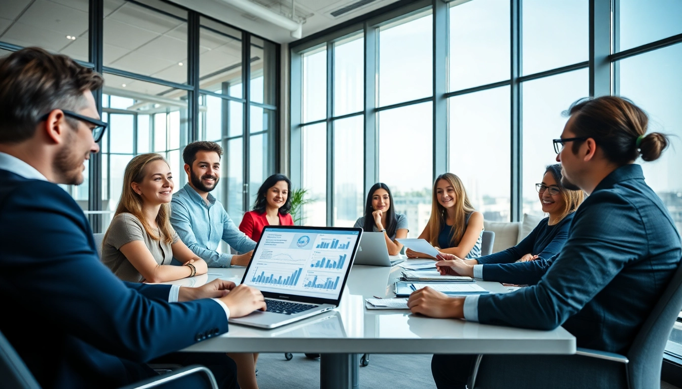 VAT Services in UAE: Professional team discussing financial strategies in a modern office