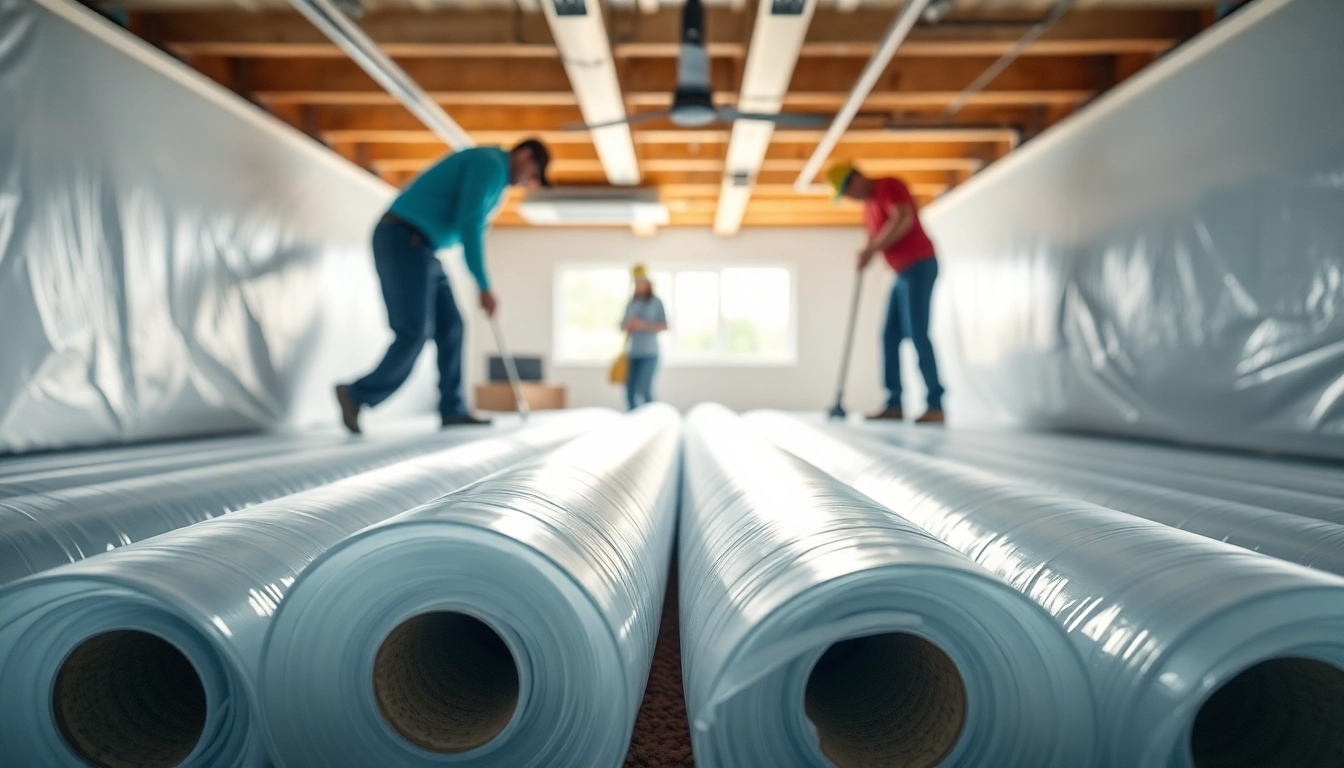 Effective vapor barrier installation showcased by professionals in a bright, clean crawl space.