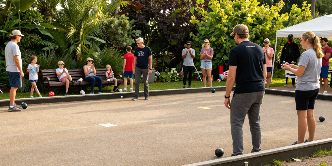 Permainan petanque di fopikotatarakan.org dengan suasana ceria di luar ruangan