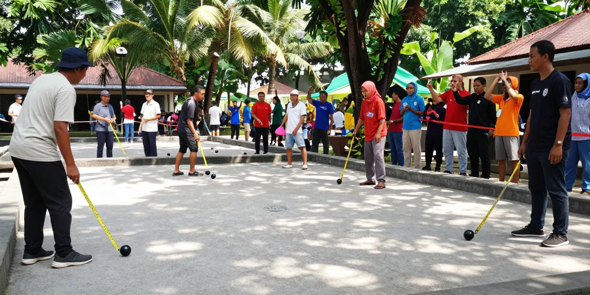 Permainan petanque di Banjarmasin yang menggambarkan kegembiraan komunitas di fopikotabanjarma.org.